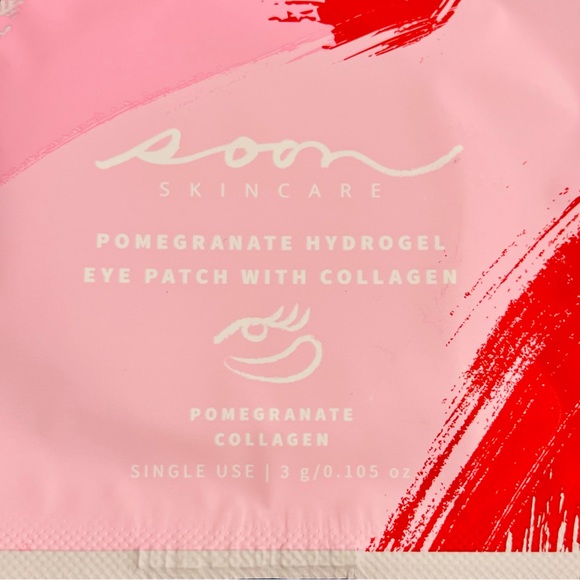 Soon Korean Skincare Pomegranate Hydrogel Eye Patch with Collagen.  5 pack - Picture 2 of 7